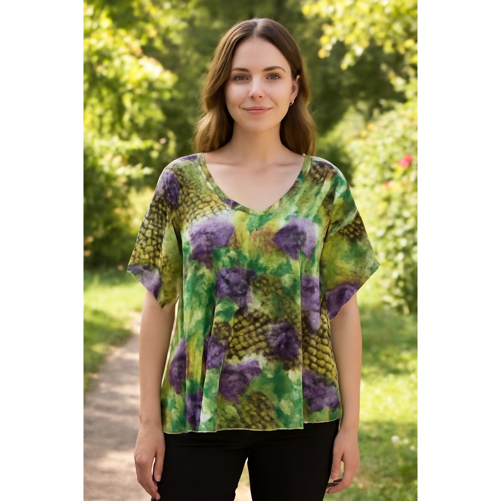 Simply Irresistible Womens Sheer Babydoll Fairy Tunic Top Butterfly Floral Large